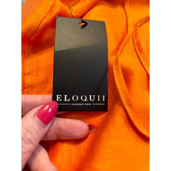 NWT - Eloquii Orange String Halter Neck Mini - Size 22 - Picture 9 of 10